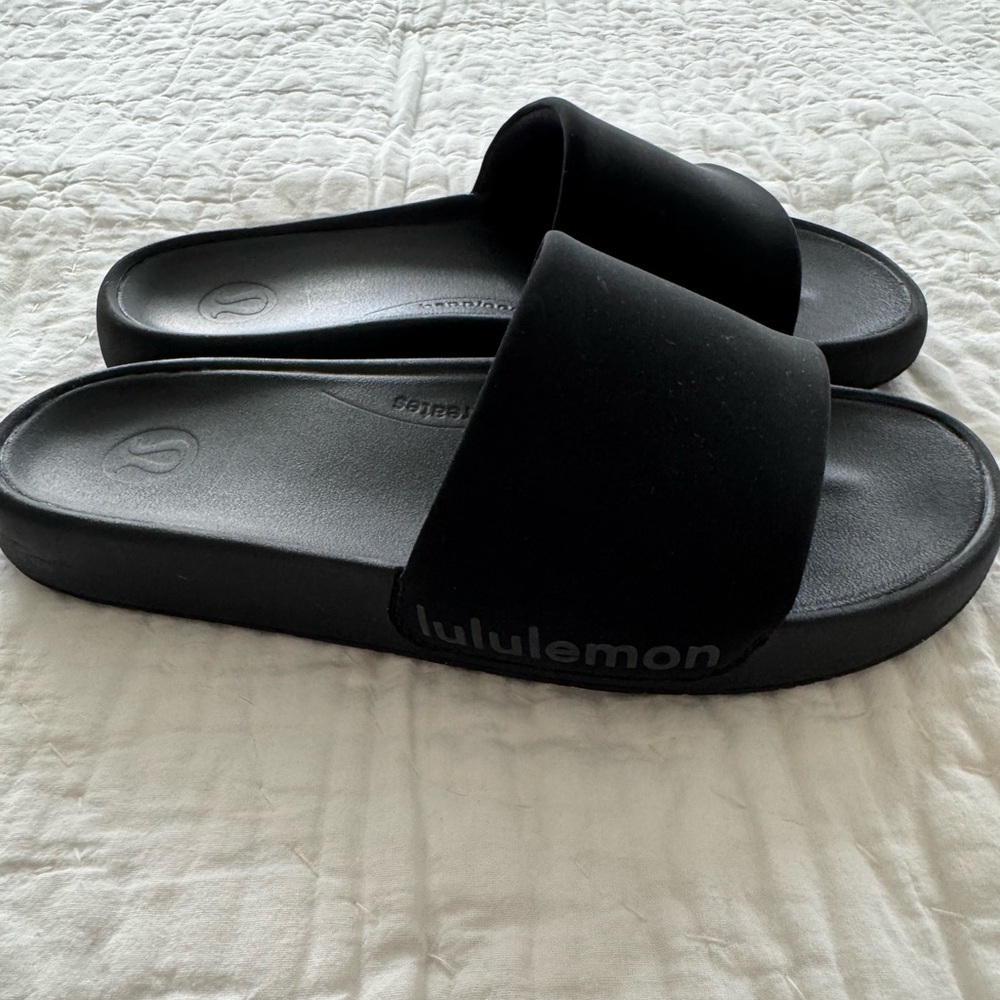 Lululemon Black Slide Sandals